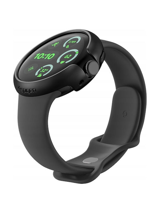 Spigen Thin Fit Πλαστική Θήκη σε Μαύρο χρώμα για Google Pixel Watch 3, 2, 1