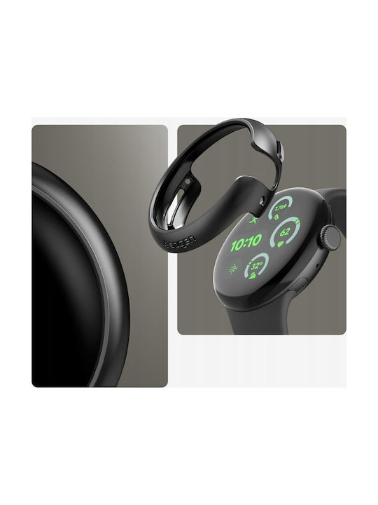 Spigen Thin Fit Πλαστική Θήκη σε Μαύρο χρώμα για Google Pixel Watch 3, 2, 1