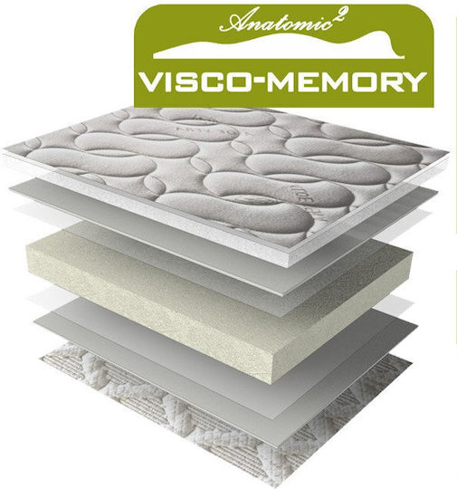 Extra Strom Matratzentopper Visco Memory Halb-Doppel Memory-Schaum mit Gummibändern 120x200x5cm