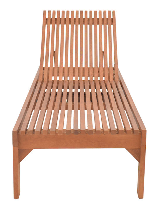 Liegestuhl Hölzernes Sunnie mit Rädern Beige 200x65x35cm.