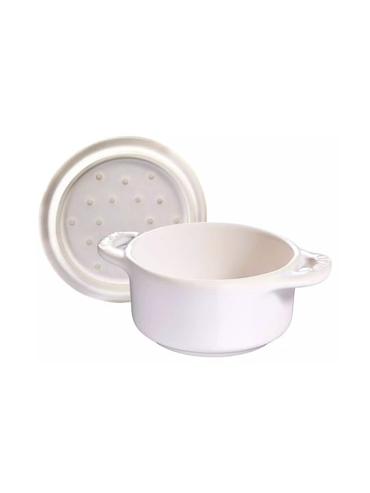 Staub Rundes Einzelnes Hitzebeständiges Kochgeschirr Keramik mit Deckel 26x26x7cm 8Stücke