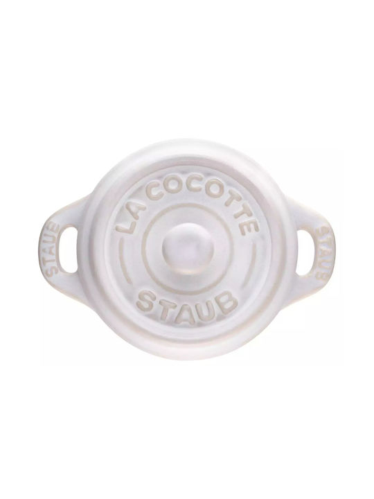 Staub Rundes Einzelnes Hitzebeständiges Kochgeschirr Keramik mit Deckel 26x26x7cm 8Stücke