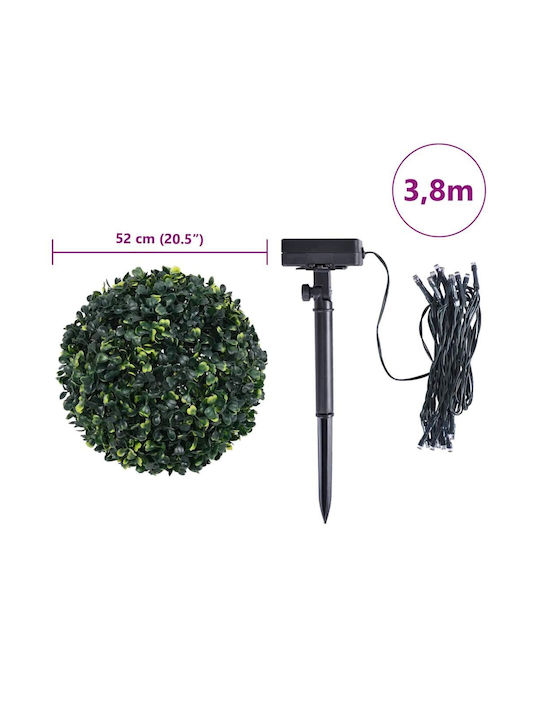 Buxus in Potted Plant 52cm with Led 2 Pieces vidaXL