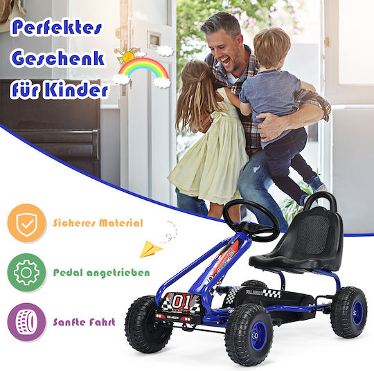 Go Kart Μονοθέσιο με Πετάλι Μπλε για 3+ Ετών