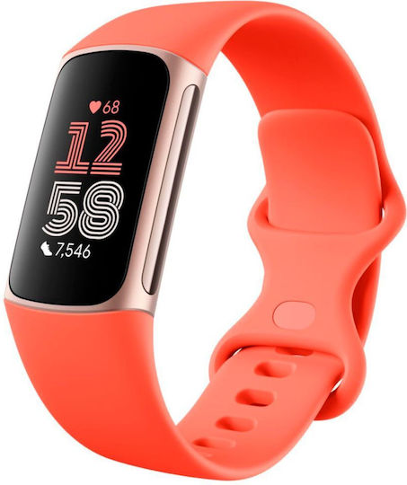 Fitbit Charge 6 Șampanie / Coral