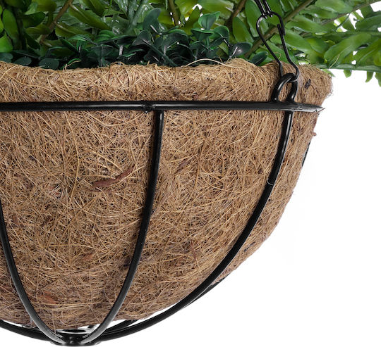 Globostar Artificial Garden Fern Hanging Plant 20624 Τεχνητό Κρεμαστό Διακοσμητικό Φυτό Φτέρης Y45cm