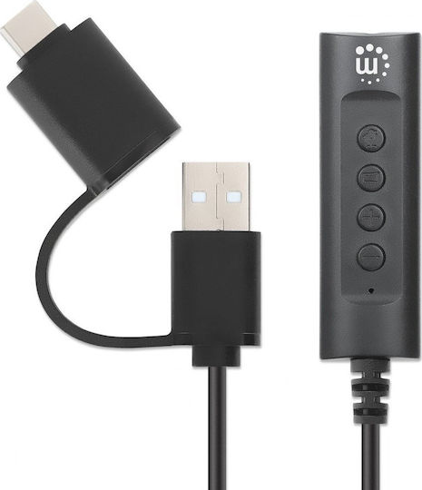 Manhattan External USB-C 2.0 Sound Card (153560)