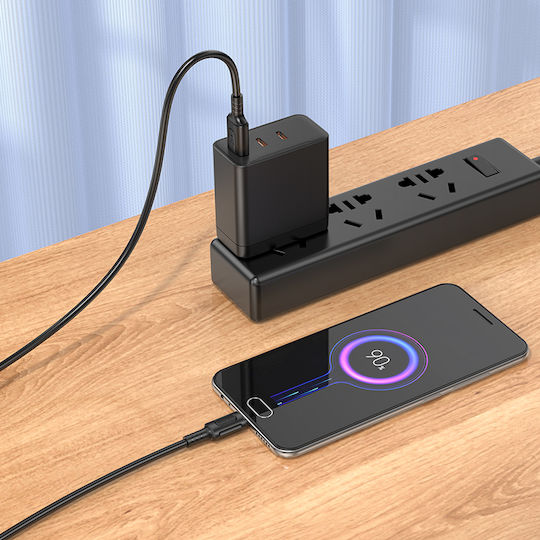 Borofone Редовна USB 2.0 до микро USB кабел Черен 1м 1бр
