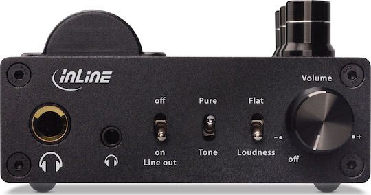 InLine 99207I Schreibtisch Digitaler Kopfhörerverstärker mit DAC USB und Mini-Klinkenstecker (3,5 mm)/Jack (6,3 mm)