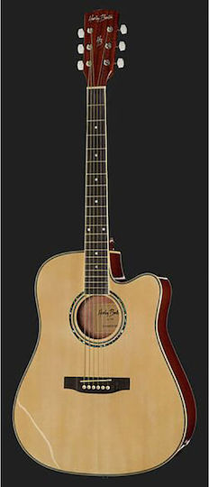 Harley Benton Semi-Acoustic Guitar Cutaway Natural