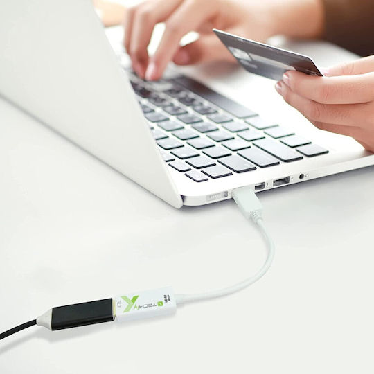 Techly Cable DisplayPort male - HDMI male 0.25m Λευκό (IADAP DP-HDMIFP460)