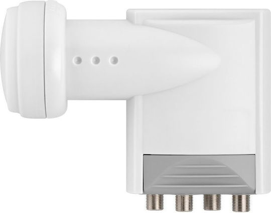 Goobay LNB Quad (4 Ausgängen) mit Geräuscharmer Verstärker 0.1dB