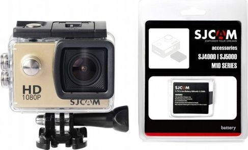 SJCAM SJ4000 Action Camera 4K Ultra HD Underwater with Screen 2" and Wi-Fi Gold