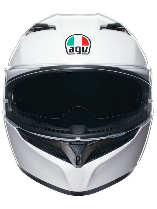 AGV K3 Setta White Motorcycle Helmet Full Face ECE 22.06 1550gr with Pinlock and Sunvisor