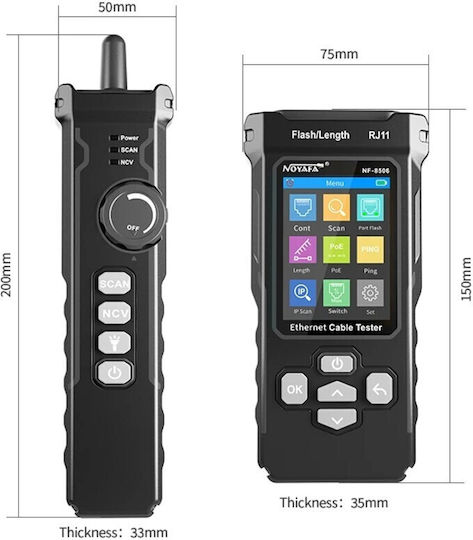 Noyafa NF-8506 Tester Καλωδίων Δικτύου RJ45 / RJ11