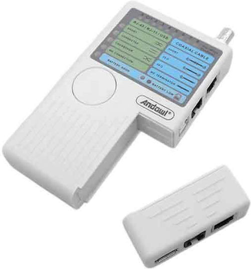 Andowl Q-316 Tester Καλωδίων Δικτύου RJ11 / RJ45 / USB / BNC