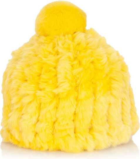 Beanie Frauen Beanie Gestrickt in Gelb Farbe