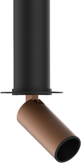 VK Lighting Μονό LED Θερμό Λευκό Σποτ σε Μπρούτζινο Χρώμα