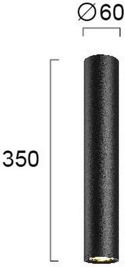 Viokef Ballet Single Spot with Socket GU10 in Black Color