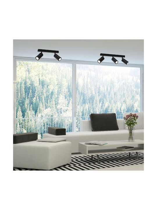 Eko Light Hudson Triple Spot with Socket GU10 in Black Color
