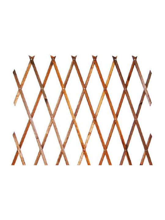 Foldable Garden Trellis Made of Wood with Rhombus Grid in Brown Colour 180x60cm