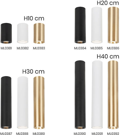 Eko Light Μονό Σποτ με Ντουί GU10 σε Λευκό Χρώμα