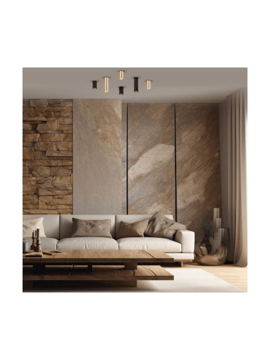 Eko Light Μονό Σποτ με Ντουί GU10 σε Χρυσό Χρώμα