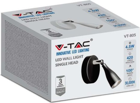 V-TAC Single LED Warm White Spot in White Color