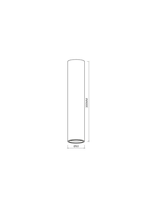 Eko Light Μονό Σποτ με Ντουί GU10 σε Λευκό Χρώμα
