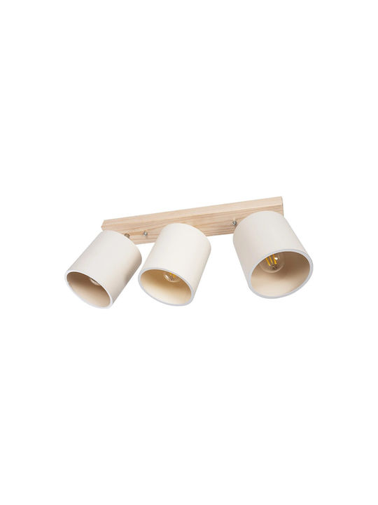 GloboStar Triple Spot with Socket E27 in Beige Color