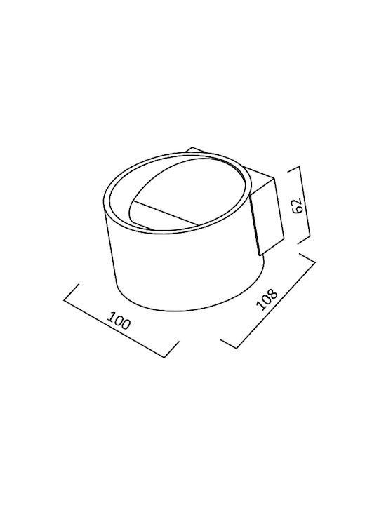 Braytron Single LED Warm White Spot in White Color