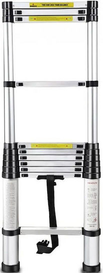 Cresman Teleskopische Leiter Aluminium 12 Stufen mit maximaler Höhe 3.8m