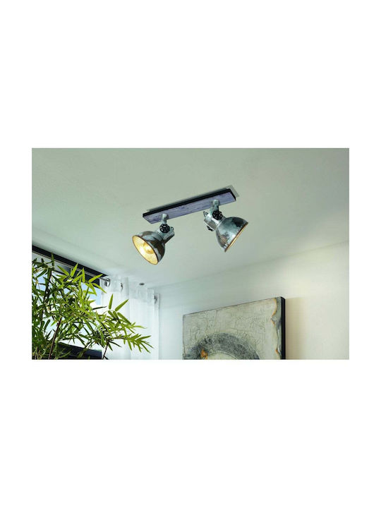 Eglo Barnstaple Double Spot with Socket E27 in Brown Color