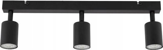 TK Lighting Σποτ με 10 Φώτα και με Ντουί GU10 σε Μαύρο Χρώμα