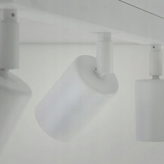 TK Lighting Spot with 4 Lights and with Socket GU10 in White Color