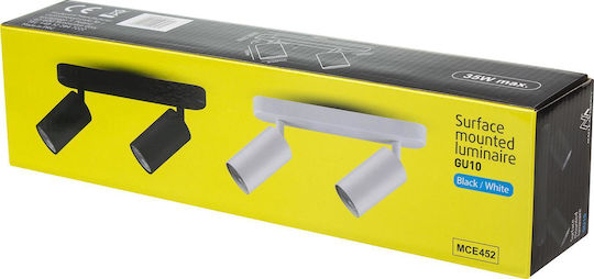 Maclean Energy Doppel Spot mit Fassung GU10 in Schwarz Farbe