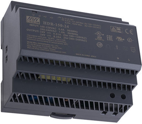 Mean Well HDR150-24 DIN Rail Power Supply 6.25A/24V/150W