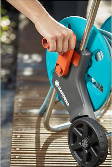 Gardena Classic Aquaroll Wheeled Garden Hose Reel for Hose up to 40m with Rewind Handle