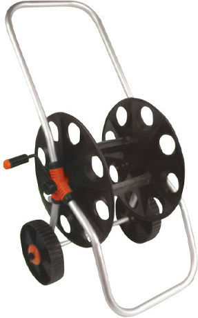 TopGarden Wheeled Garden Hose Box for Hose up to 60m with Rewind Handle