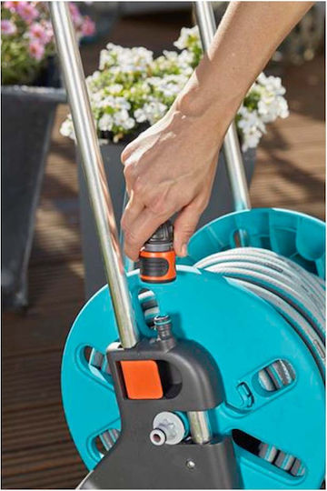 Gardena Classic Aquaroll Wheeled Garden Hose Reel for Hose up to 40m with Rewind Handle