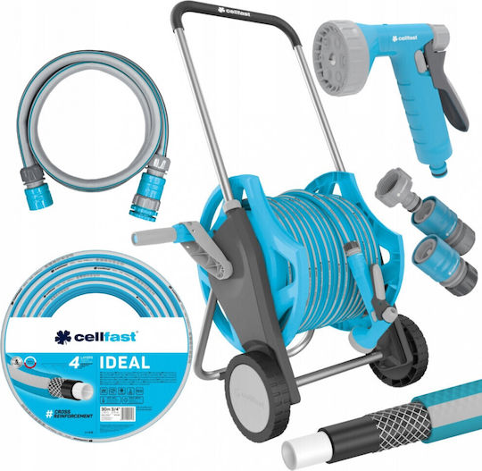 Cellfast Wheeled Garden Hose Box Hose Included 30m