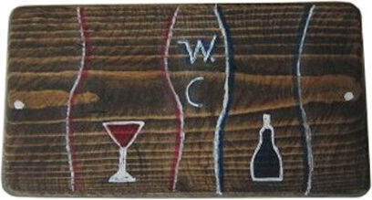 Nakaro Wood WC-Schild 22x12cm ΚΑΡ-143