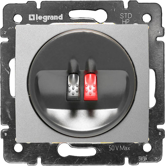 Legrand Valena Πρίζα Ηχείων χωρίς Πλαίσιο σε Ασημί χρώμα 770223