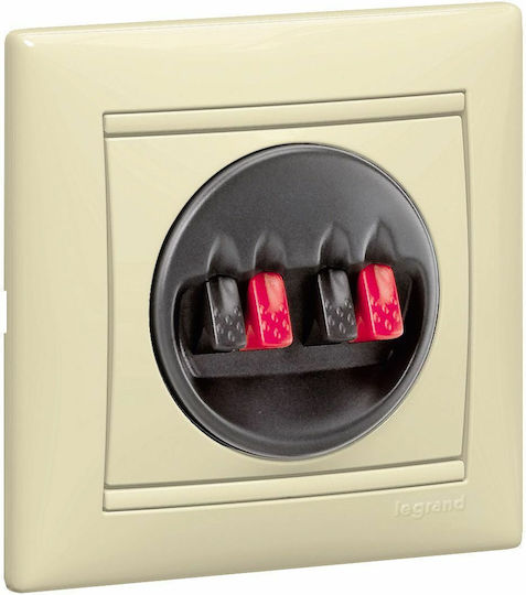 Legrand Valena Μηχανισμός Hi Fi Διπλή Κρεμ Πρίζα Ηχείων χωρίς Πλαίσιο σε Μπεζ χρώμα 774324