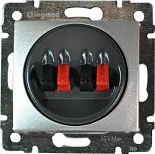 Legrand Valena Front Audio & Video Speakers Socket Silver Διπλός 770124