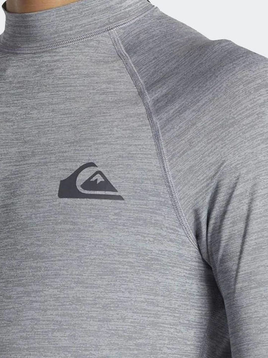 Quiksilver Ανδρική Κοντομάνικη Αντηλιακή Μπλούζα Γκρι