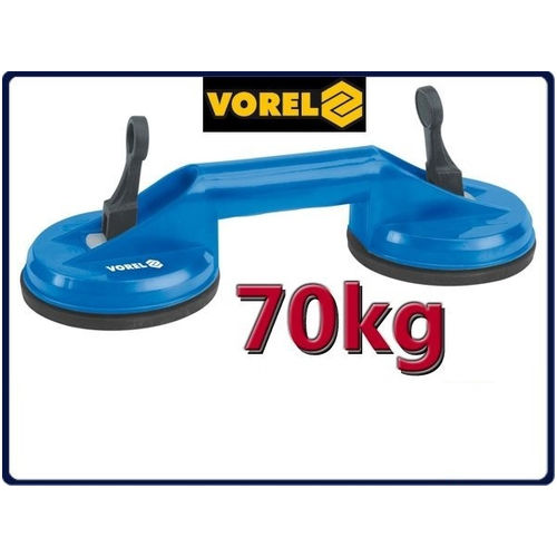 Vorel Διπλή Βεντούζα Πλαστική Διαμέτρου 115mm με Ικανότητα Συγκράτησης 70kg