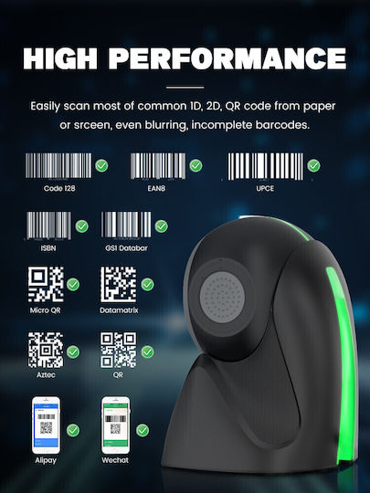 NG Präsentation Scanner mit 2D- und QR-Barcode-Lesefunktion