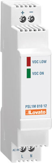 Lovato Electric Τροφοδοτικό Ράγας με Έξοδο 12V και Ισχύ 10W 0.83A