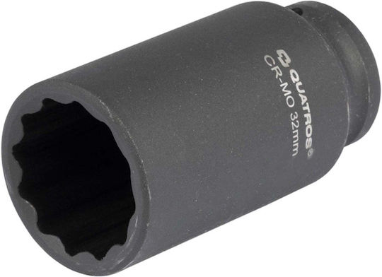 Quatros Căpăcel Pneumatic - Pneumatic Multident Priza cu Patrat de Prindere 1/2" Diametru 32mm 1buc